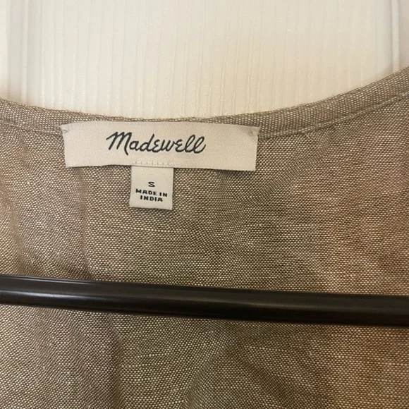 Madewell Linen Blend Alexandra Button Front Mini - Picture 6 of 7